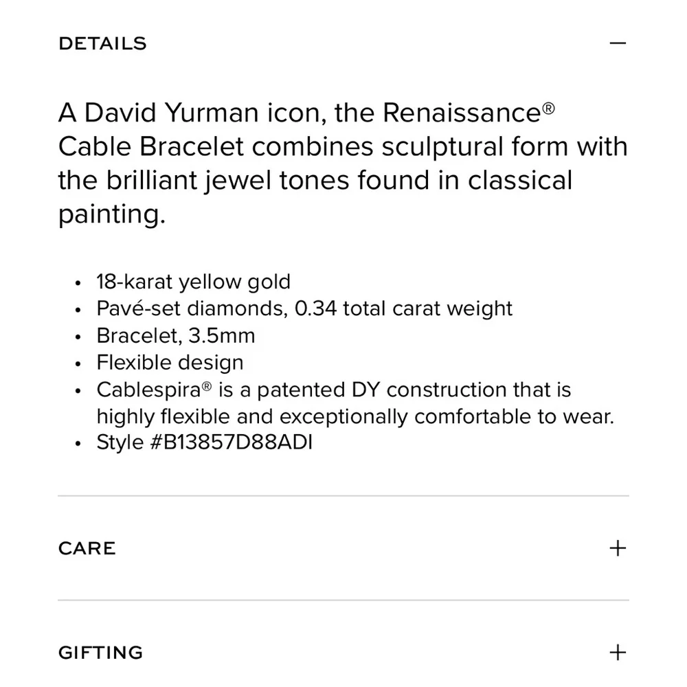 EUC David Yurman RENAISSANCE® OVAL CABLESPIRA® BRACELET, 18K Gold, Diamonds, 7mm - Picture 5 of 9